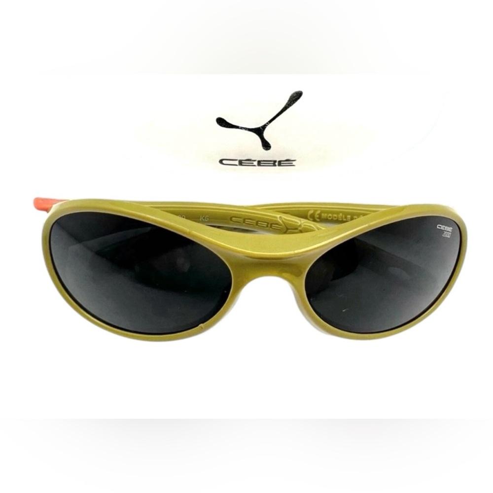 Cebe Flipper Sunglasses For Kids Green Wrap Black Lens